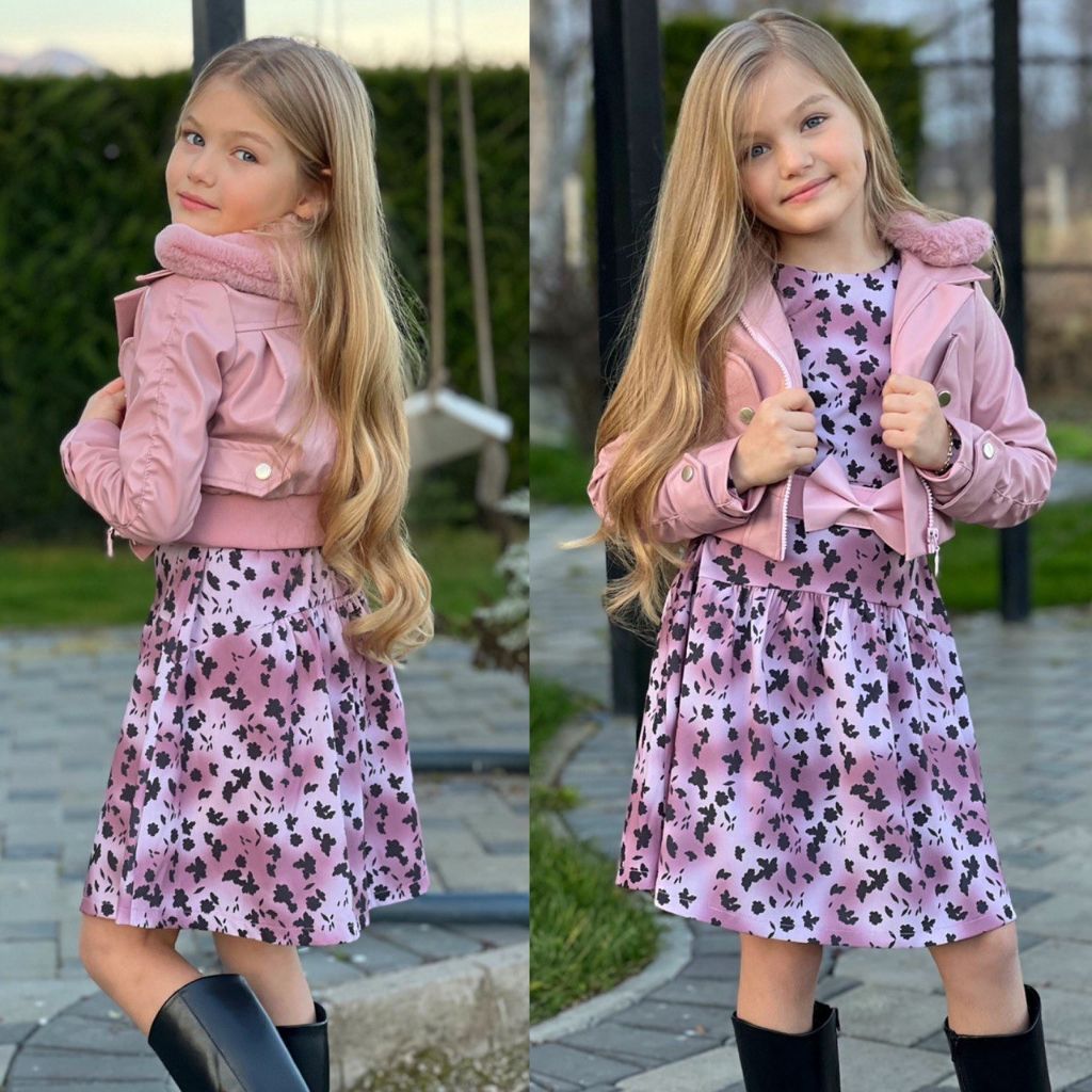 Set Rochita si Geaca Piele Melissa