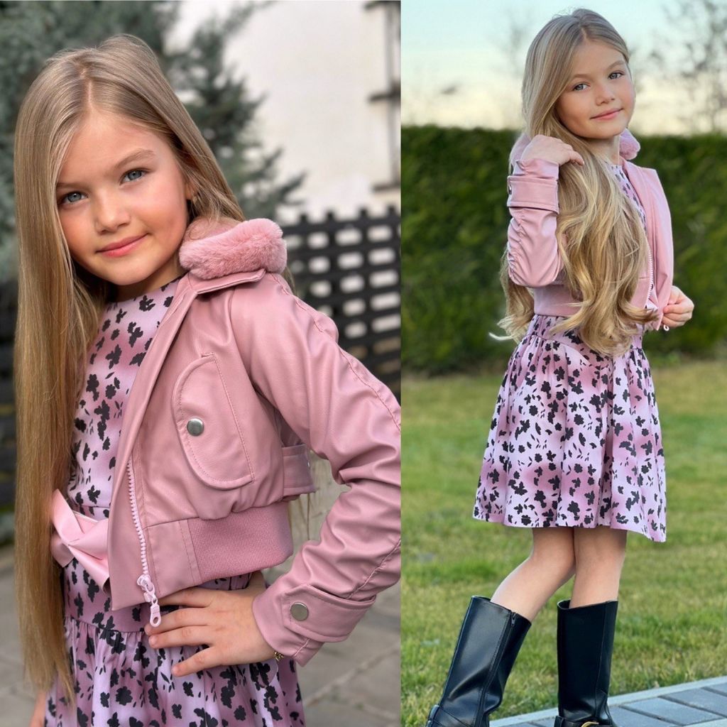 Set Rochita si Geaca Piele Melissa