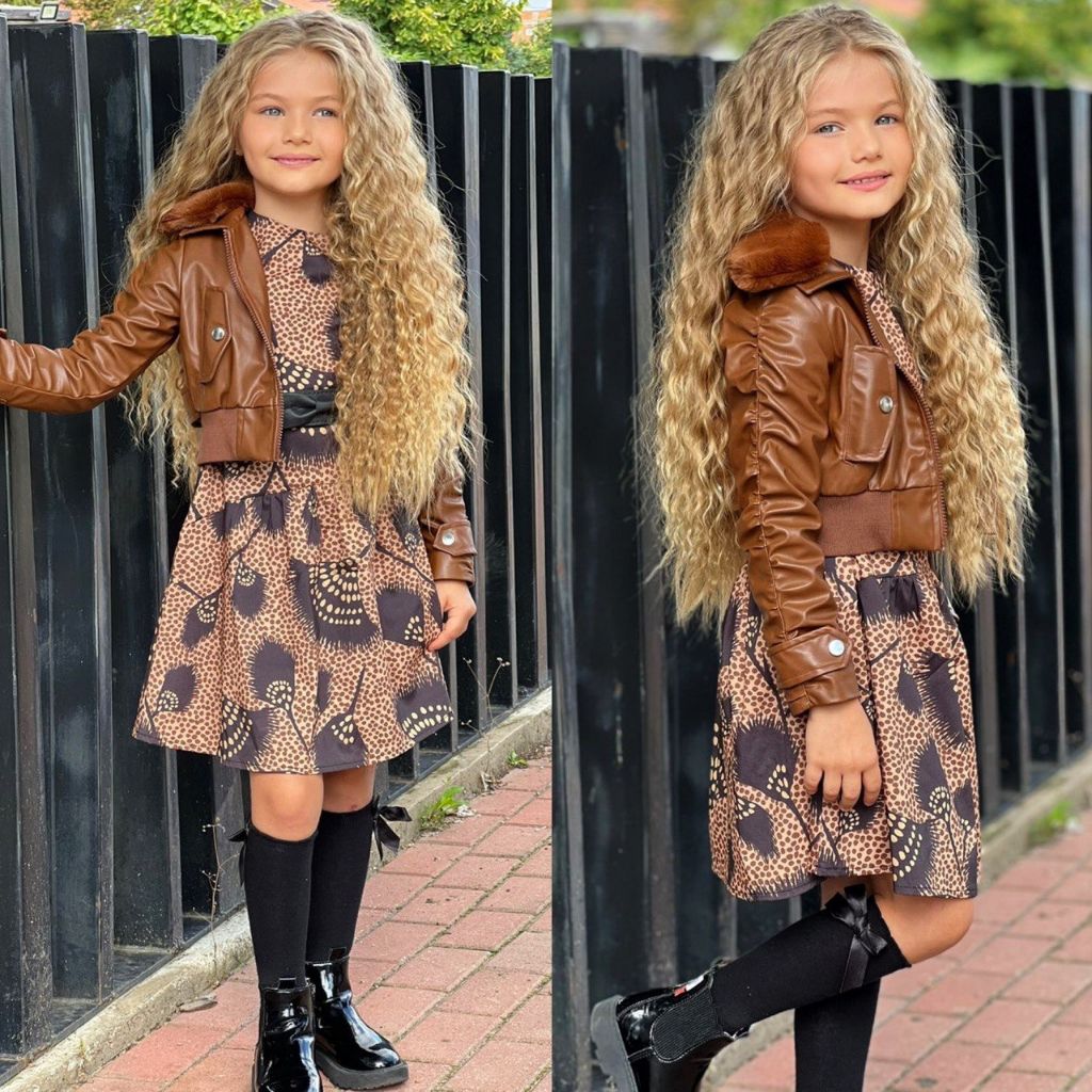 Set Rochita si Geaca Piele Melissa