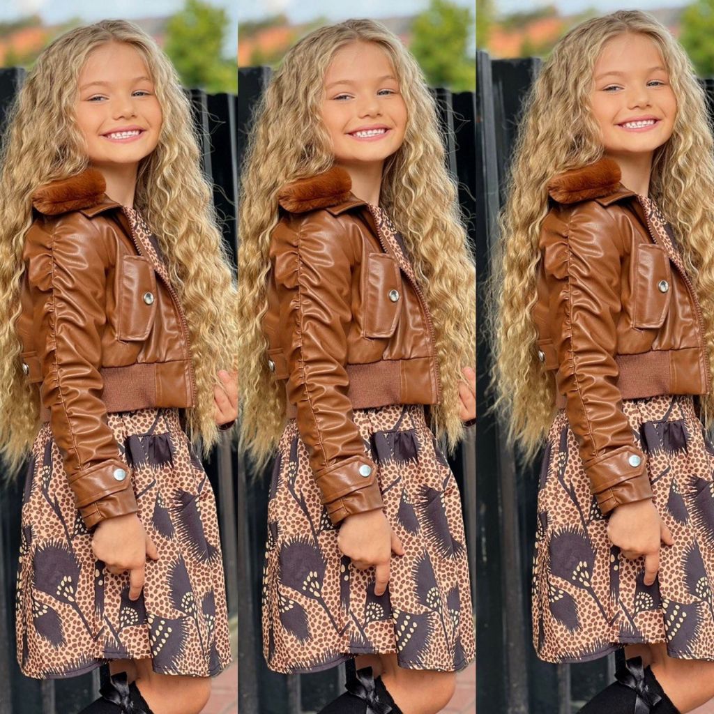 Set Rochita si Geaca Piele Melissa