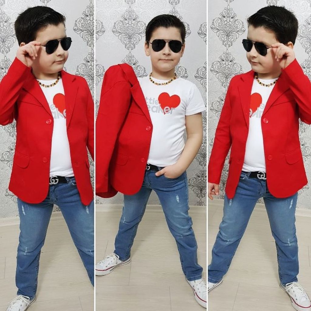 Set Rosu 3 piese Baieti Little Breaker