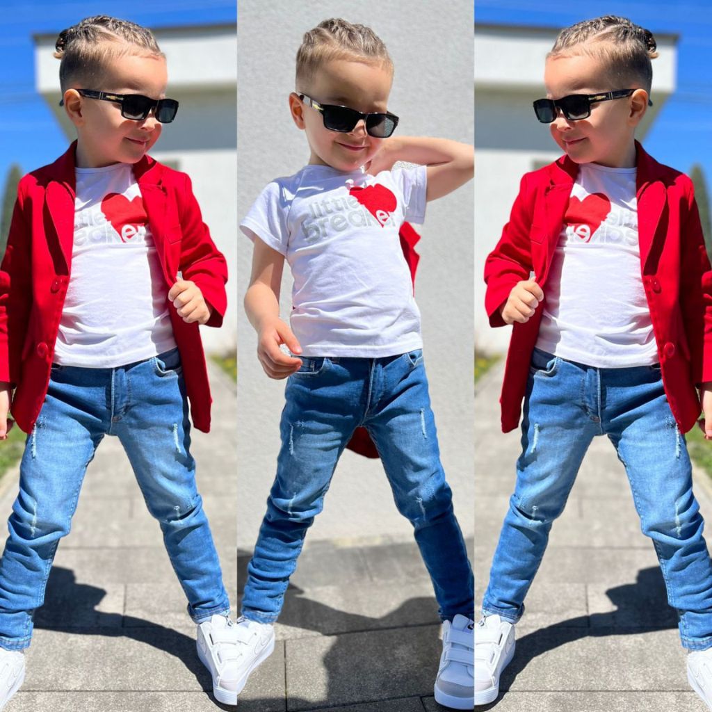 Set Rosu 3 piese Baieti Little Breaker