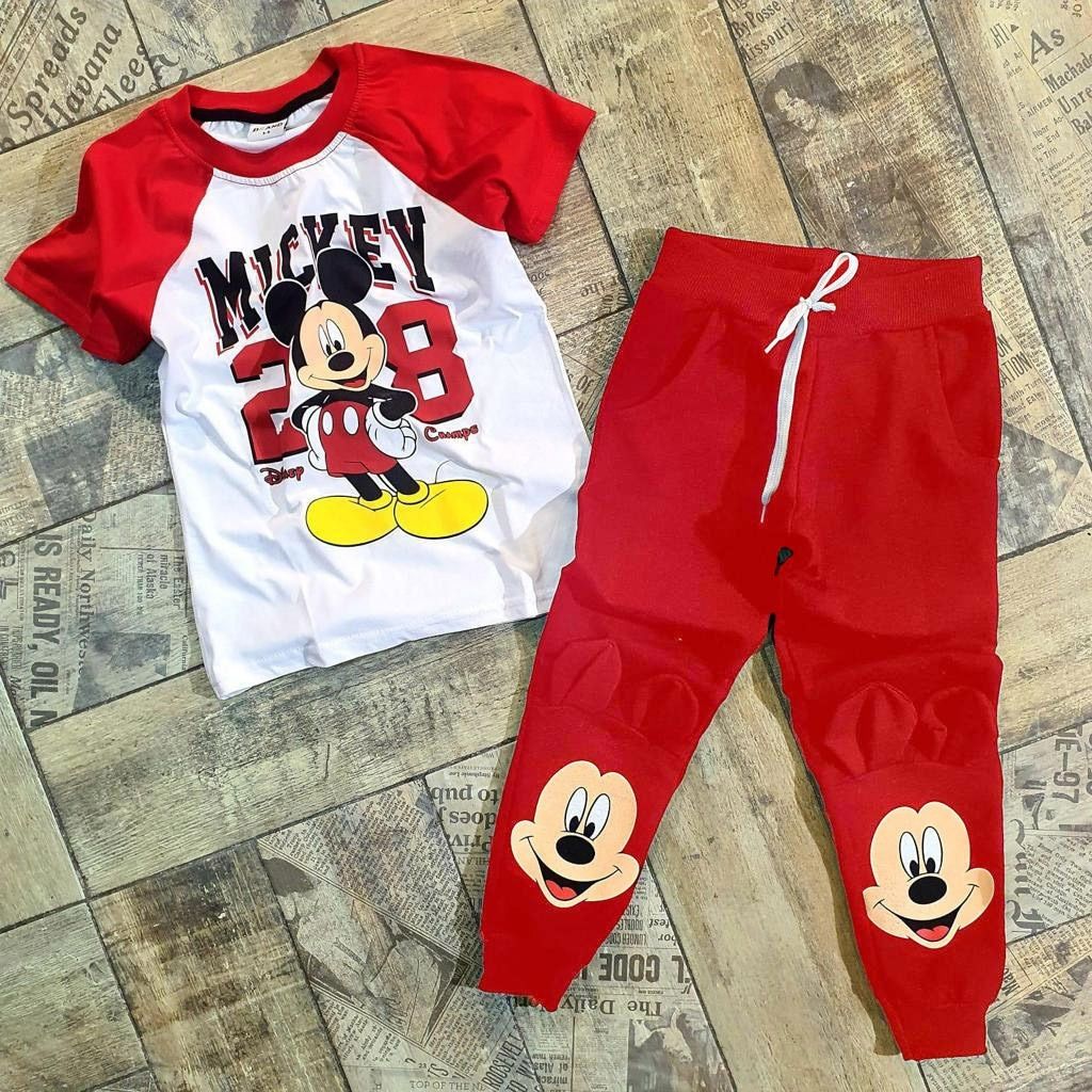 Set baieti 2 piese format din tricou si pantaloni de trening