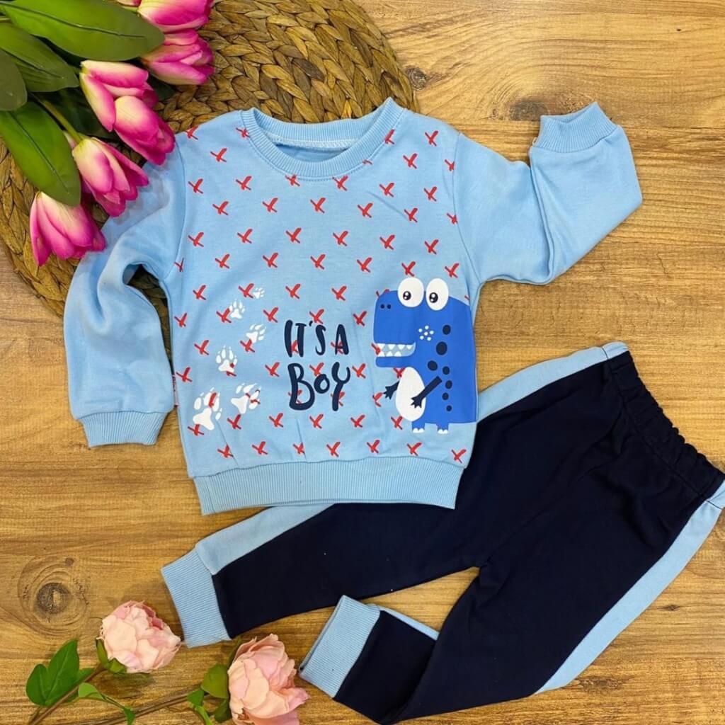 Trening albastru bumbac baieti "It's a Boy"