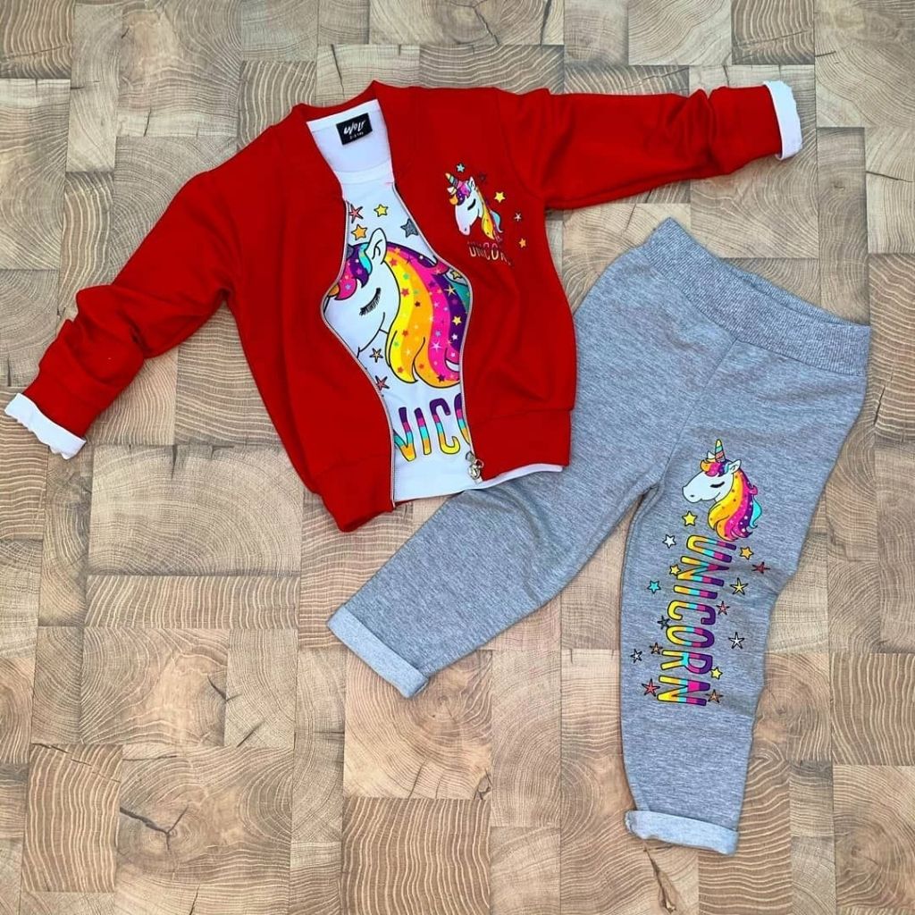 Trening Fetite Bumbac cu Unicorn