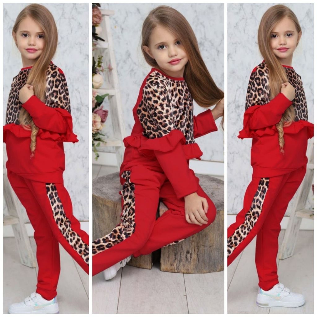 Trening Fetite cu Imprimeu Animal Print