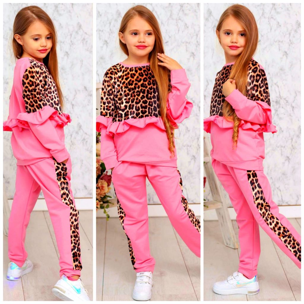 Trening Fetite cu Imprimeu Animal Print