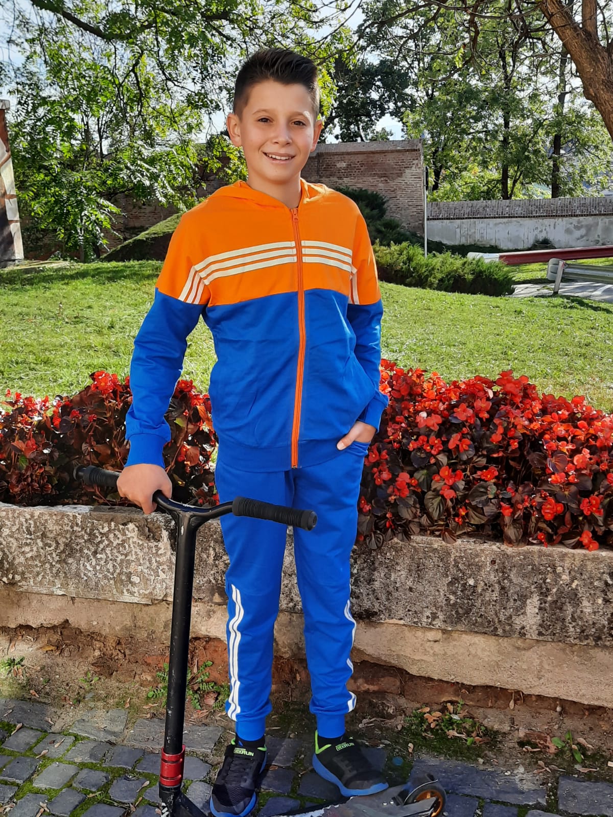 Trening bumbac baieti portocaliu