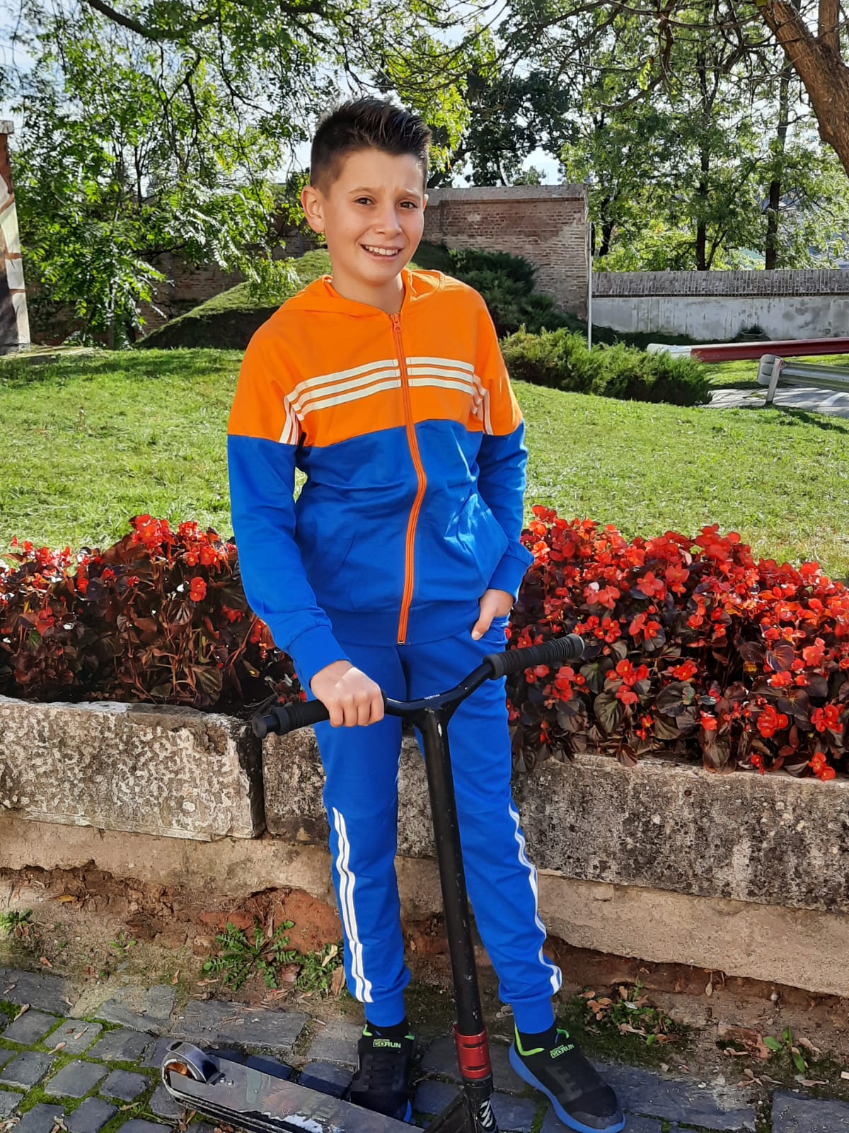 Trening bumbac baieti portocaliu