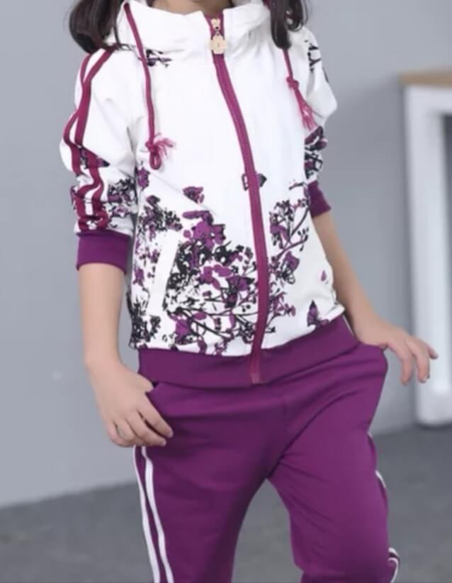 Trening Fetite Bumbac cu Imprimeu Colorat