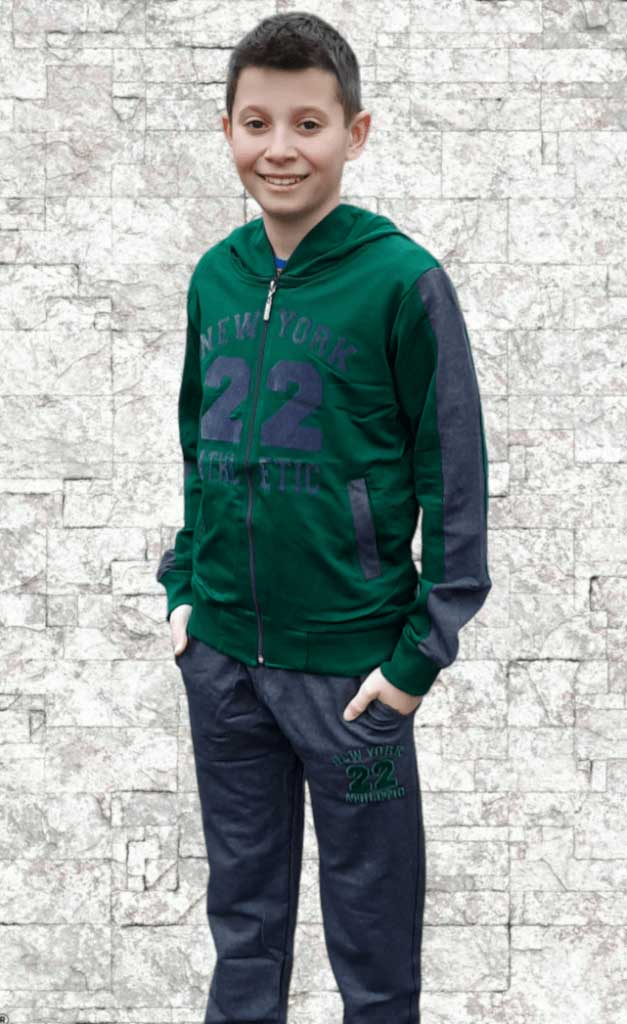 Trening verde din bumbac pentru baieti "22"