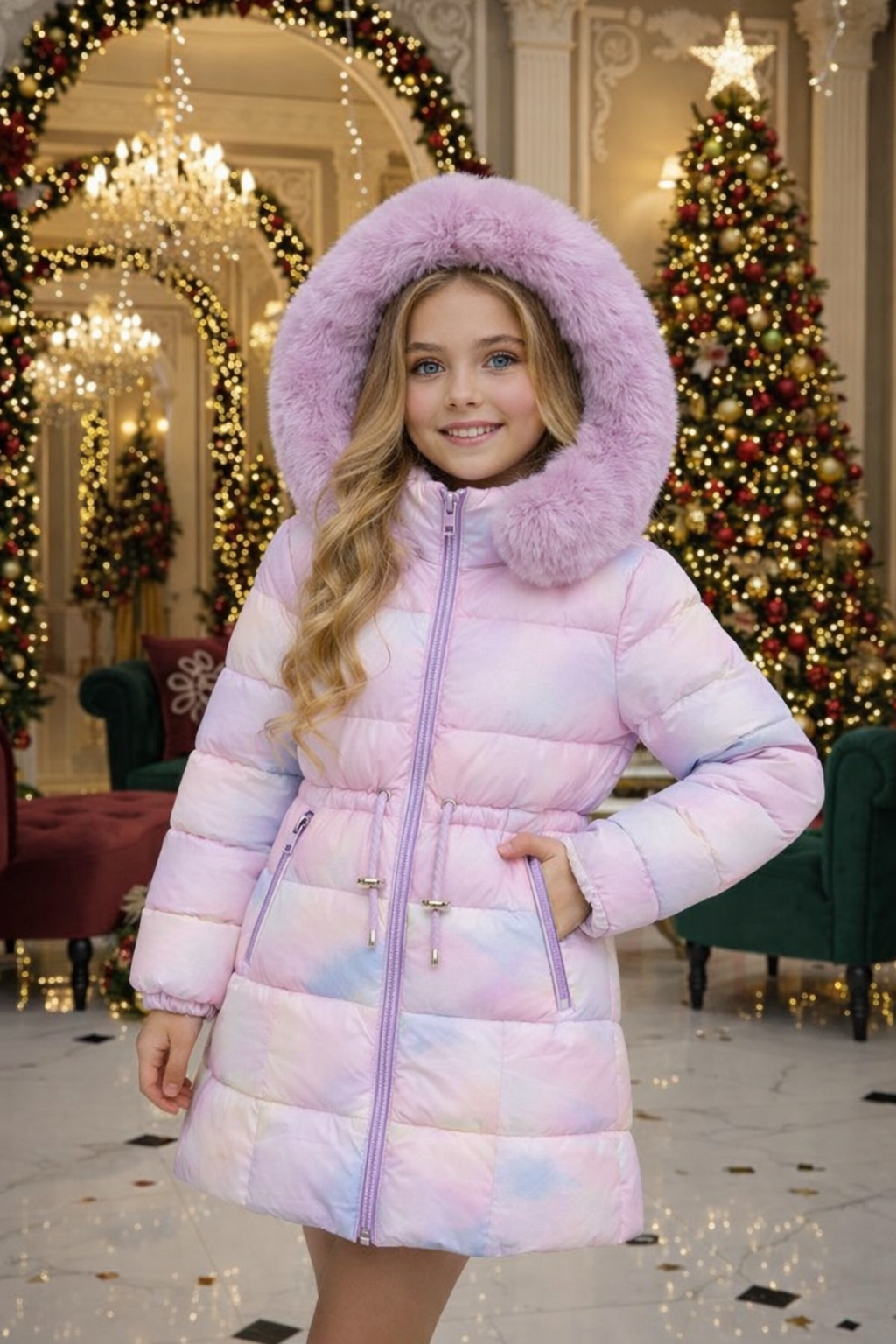 Geaca Imblanita, pentru Fetite, Sarah