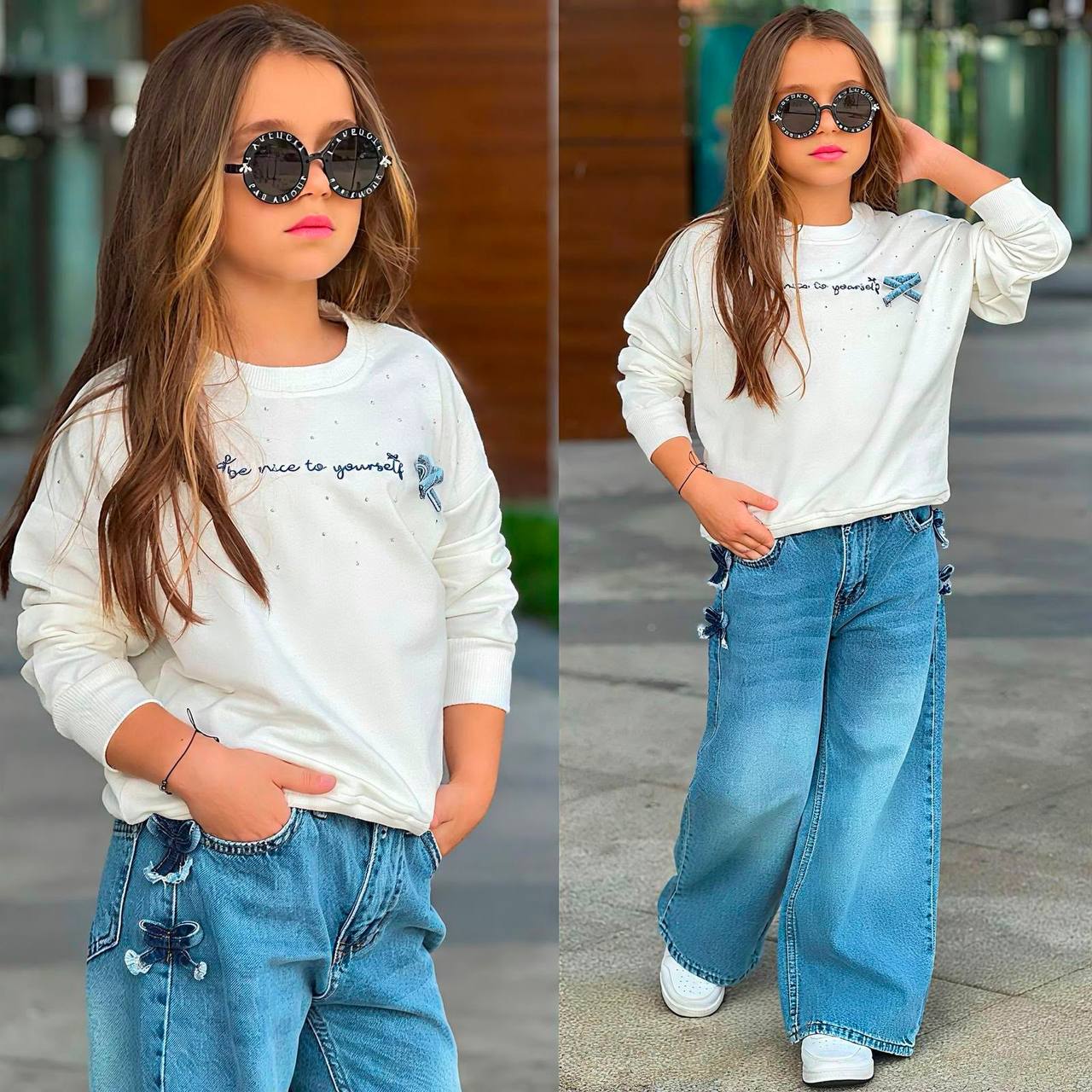 Set Fetite cu Blugi, Be Nice to Yourself