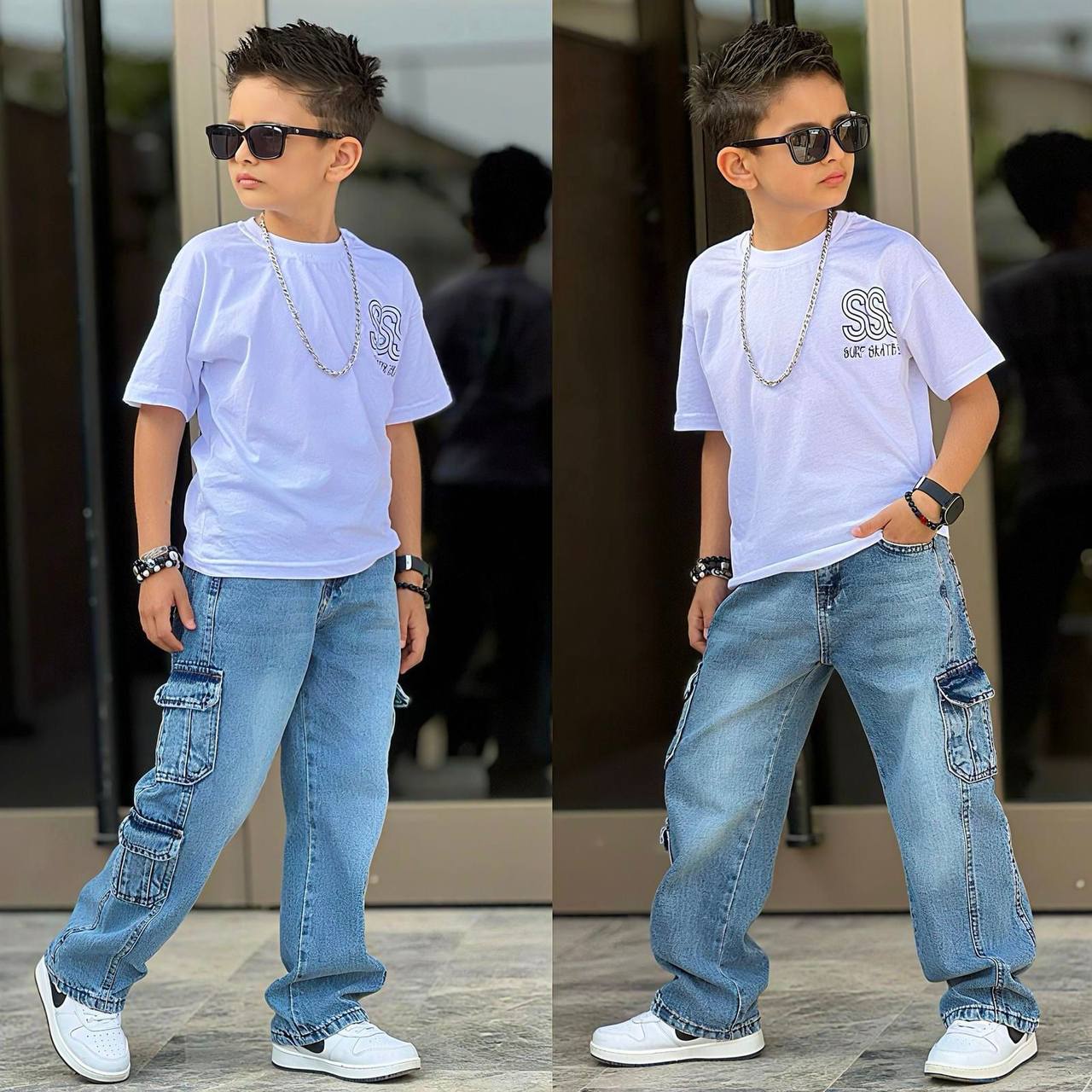Set pentru Baieti, cu tricou si blugi, Feel Amazing