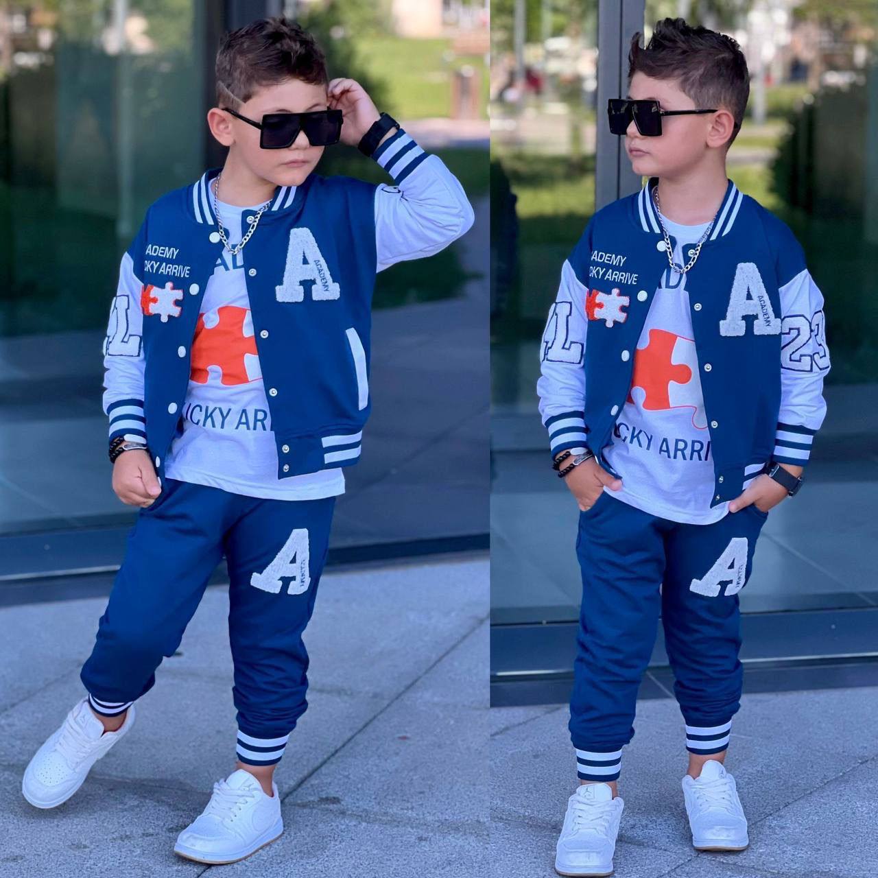 Trening pentru Baieti, 3 piese, din Bumbac, Academy Lucky Arrive