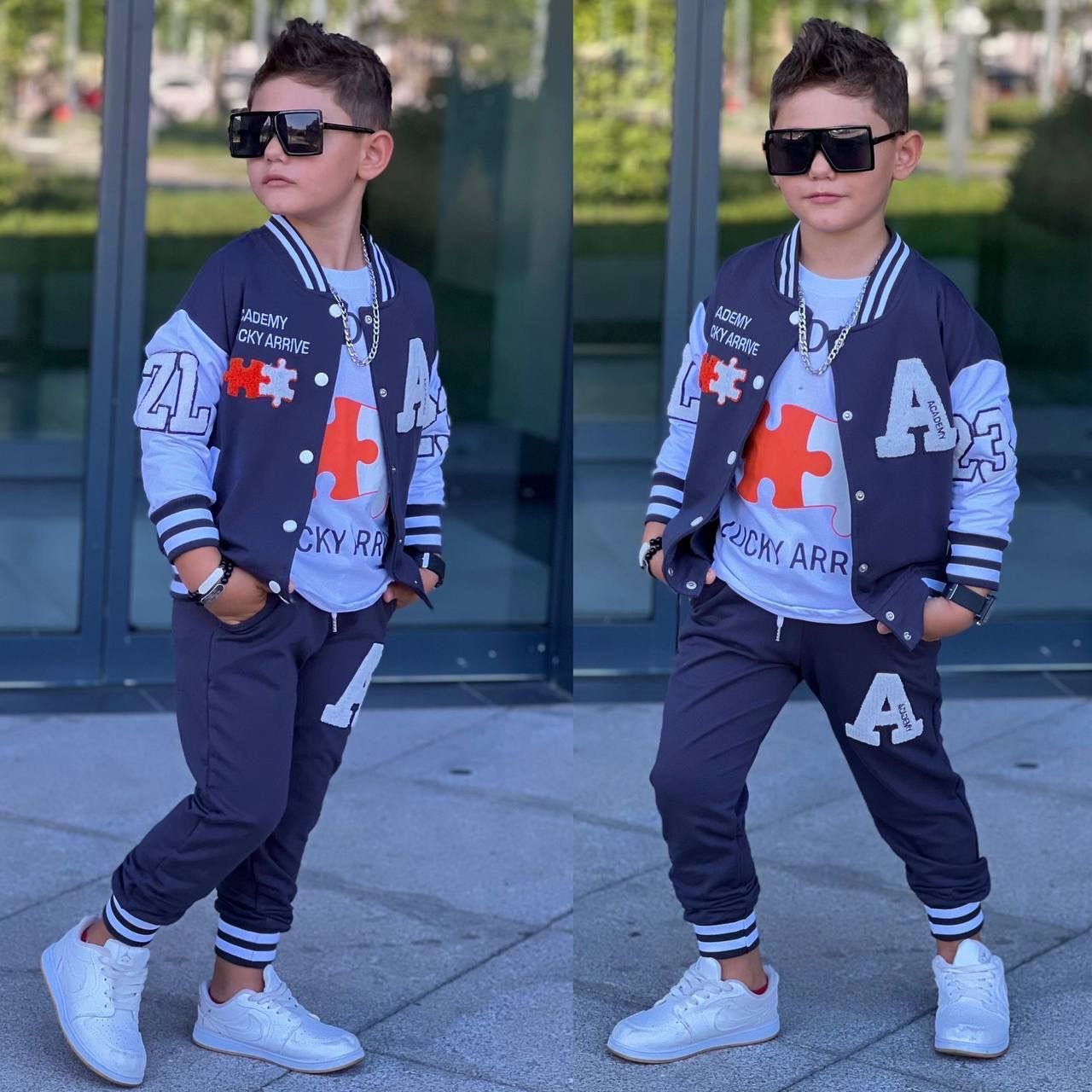 Trening pentru Baieti, 3 piese, din Bumbac, Academy Lucky Arrive