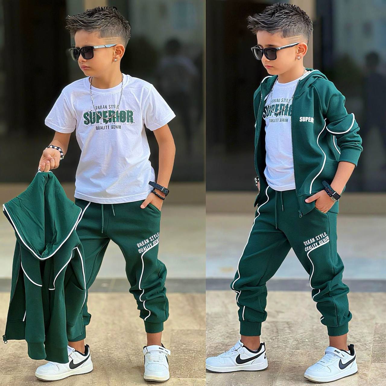 Trening pentru Baieti, 3 piese, din Bumbac, Superior