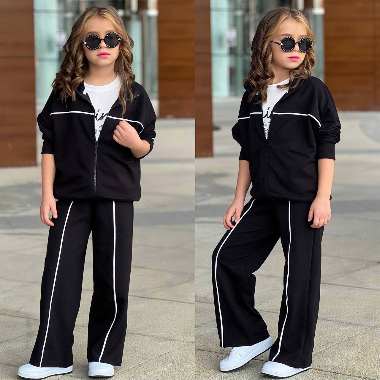 Trening pentru Fetite, 2 piese, din Bumbac, Shine