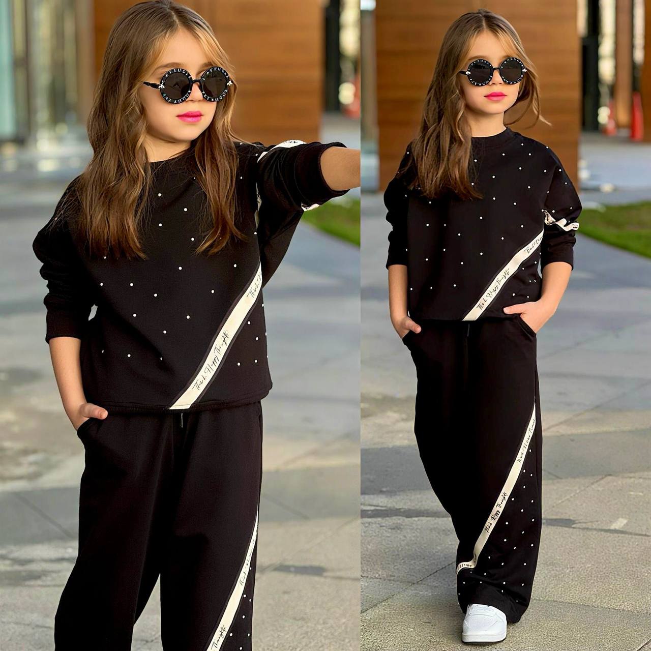 Trening pentru Fetite, 2 piese, din Bumbac, Think