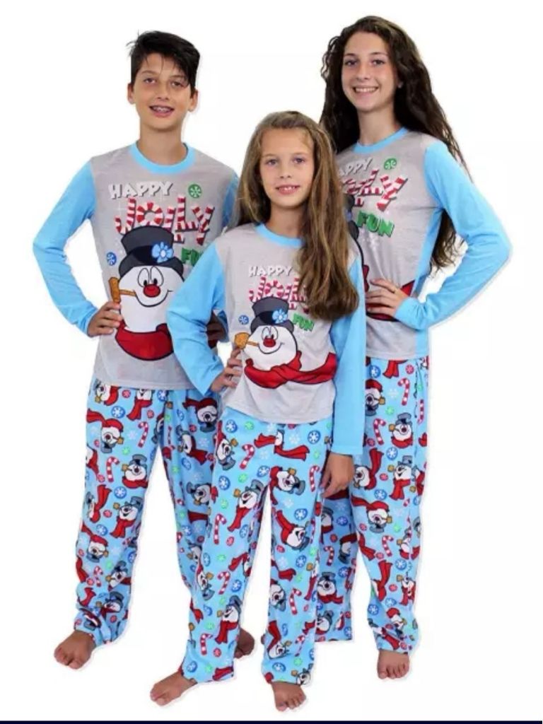 Pijamale FEMEI de Craciun albastre Happy Jolly marimi mari
